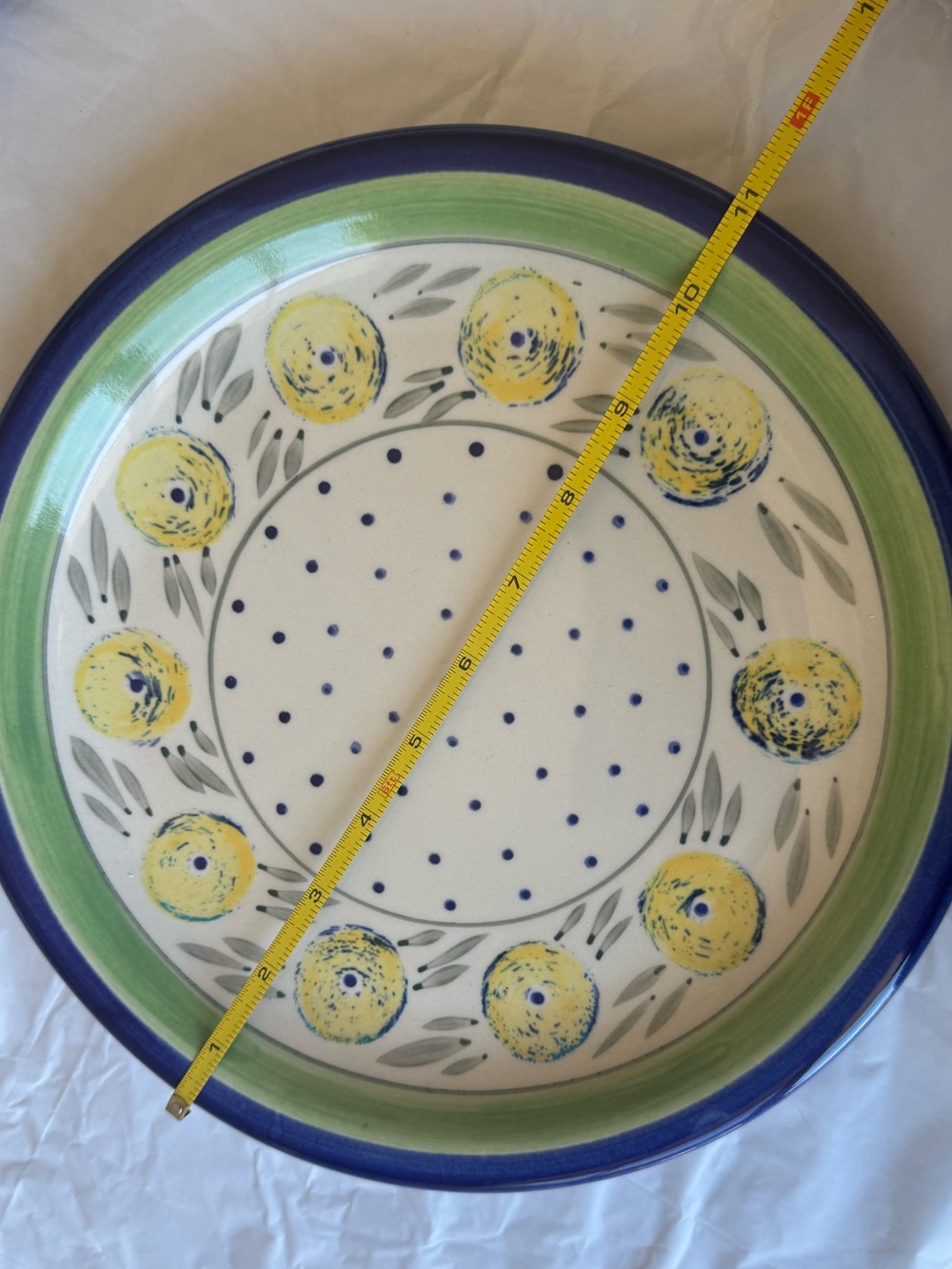 Vintage Boleslawiec Polish Pottery Limin Swirl Plate 11” - Picture 5 of 5
